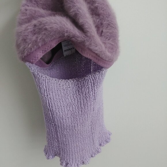 Kangol made in UK angora blend hat balaclava purple lavender violet Judy - Picture 5 of 16